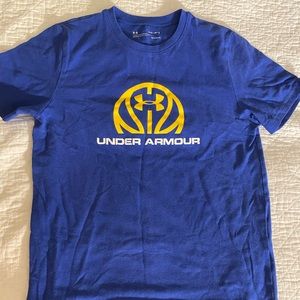 Under armour blue and yellow shirt, basketball under armour womens shirt